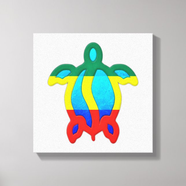 Jamaican Turtle Canvas Print (Front)