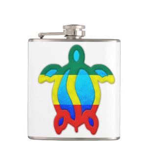 Jamaican Turtle Hip Flask