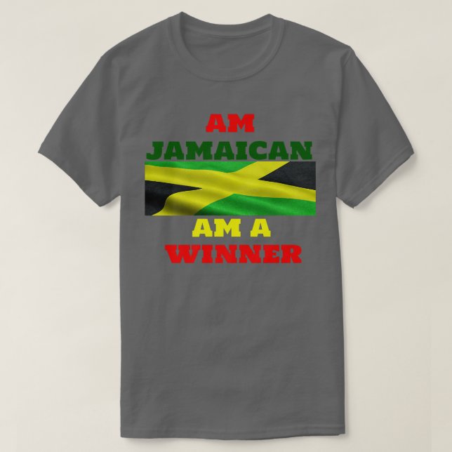 Jamaican winner motivation flag souvenir T-Shirt (Design Front)