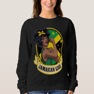 Jamaican Woman Jamaica Love Rasta Culture Afro Lo Sweatshirt