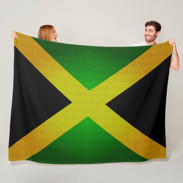 Jamaica&#x27;s Flag Colours Designer Blanket (In Situ)