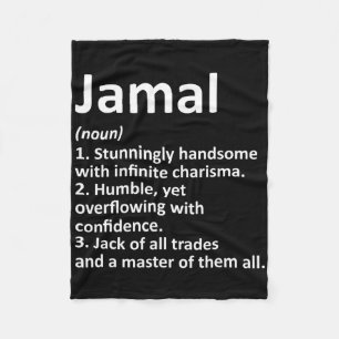 Jamal Definition Personalised Name Funny Birthday Fleece Blanket