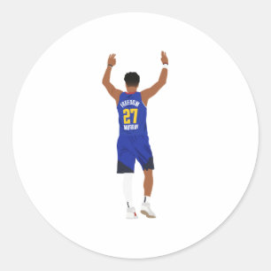 Jamal Murray 3's (denver Nuggets)  Classic Round Sticker