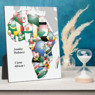 Jambo Habari Africa ! I Love Africa Plaque