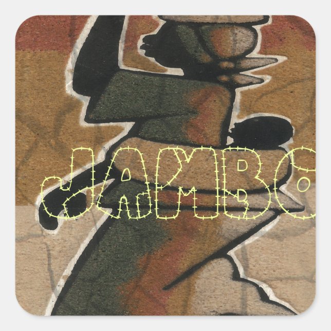 Jambo Habari Hakuna Matata. Square Sticker (Front)