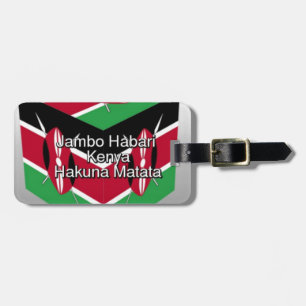 Jambo Habari ! Kenya Hakuna Matata Luggage Tag