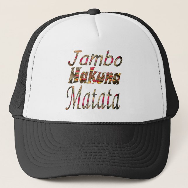 Jambo Hakuna Matata Customize Product - Customized Trucker Hat (Front)