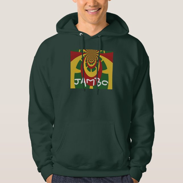 Jambo Hakuna Matata Jamaica Rasta Colours Hoodie (Front)