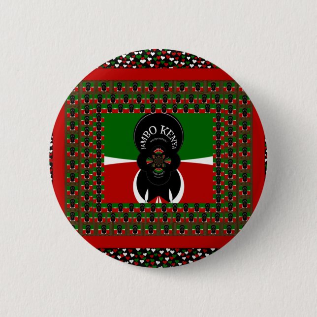 Jambo Kenya Art Print 6 Cm Round Badge (Front)