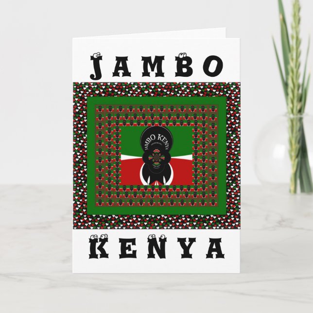 Jambo Kenya Art Print Card (Front)