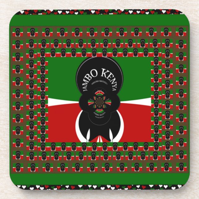 Jambo Kenya Art Print Coaster (Front)