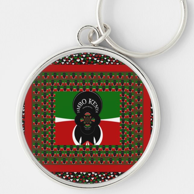 Jambo Kenya Art Print Key Ring (Front)