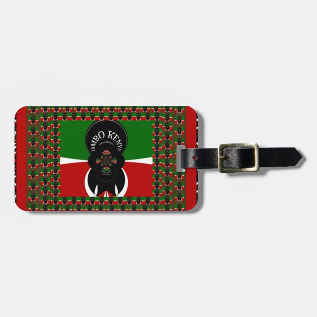 Jambo Kenya Art Print Luggage Tag (Front Horizontal)