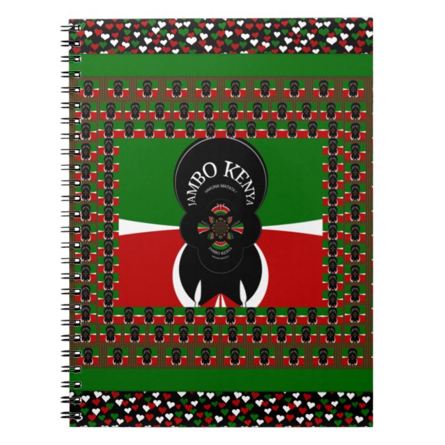 Jambo Kenya Art Print Spiral Notebook (Front)