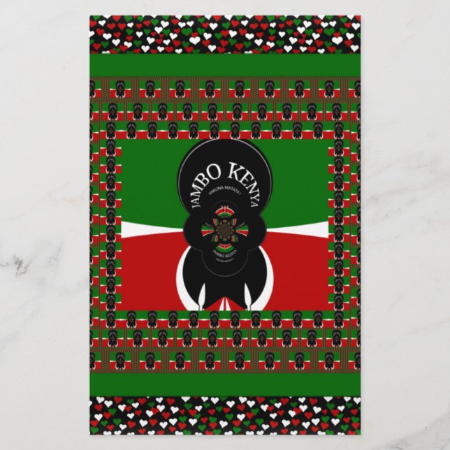 Jambo Kenya Art Print Stationery (Front)