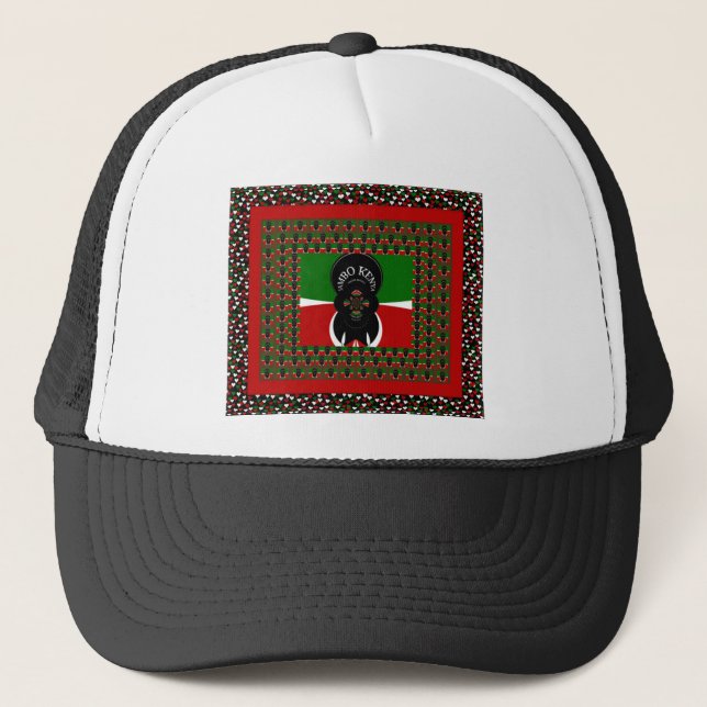 Jambo Kenya Art Print Trucker Hat (Front)