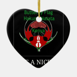 Jambo Kenya Ceramic Tree Decoration