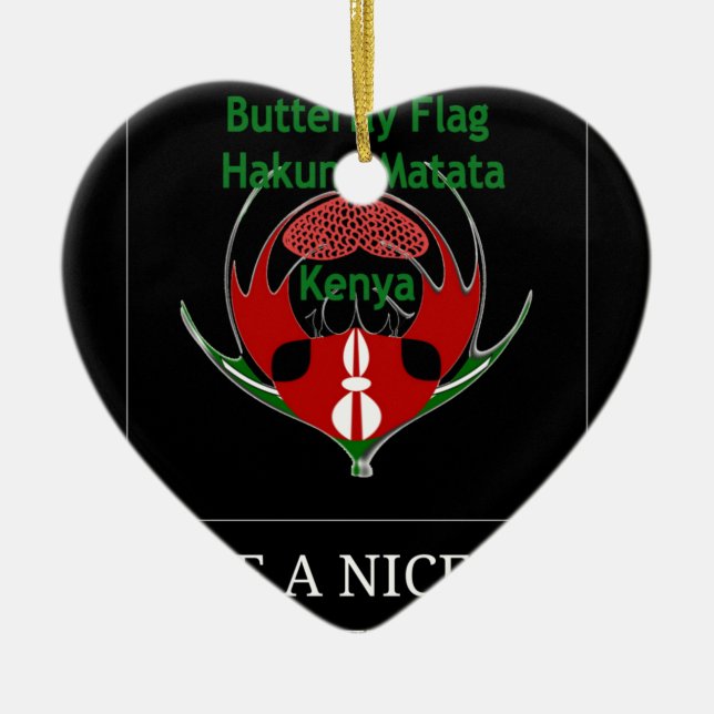 Jambo Kenya Ceramic Tree Decoration (Front)