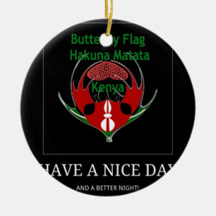 Jambo Kenya Ceramic Tree Decoration