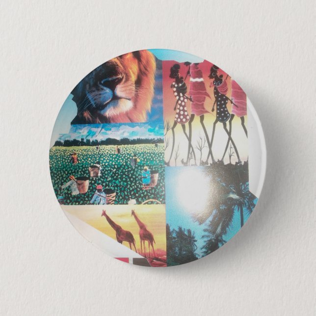 Jambo Kenya Hakuna Matata 6 Cm Round Badge (Front)