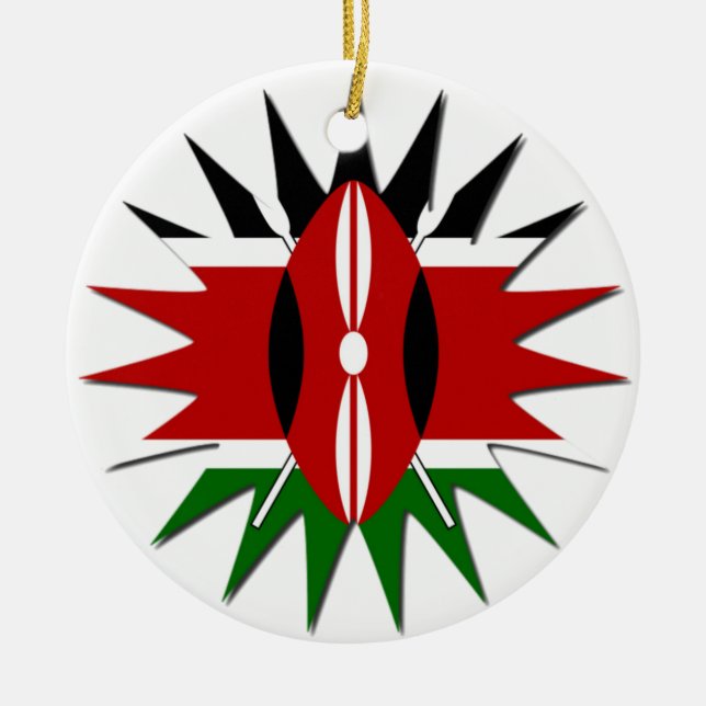 Jambo Kenya Hakuna Matata Ceramic Tree Decoration (Front)