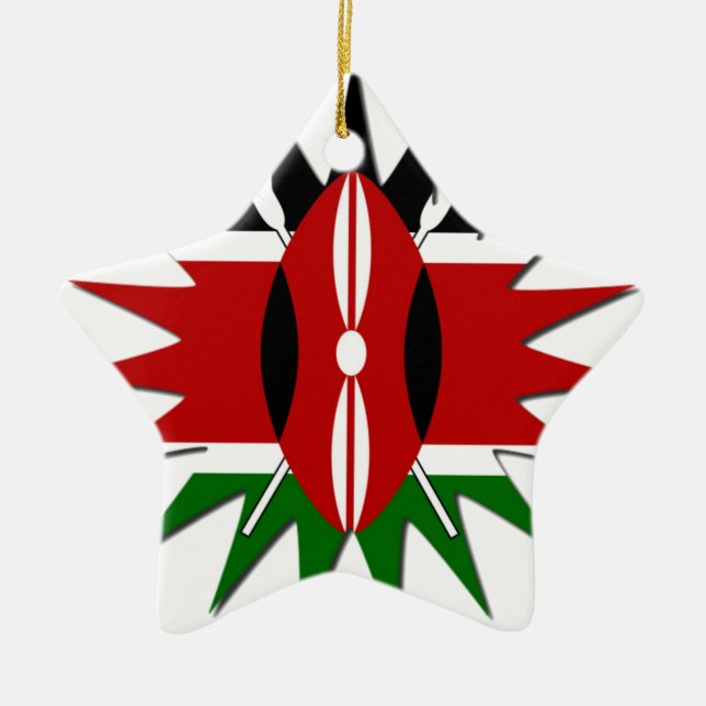 Jambo Kenya Hakuna Matata Ceramic Tree Decoration (Front)