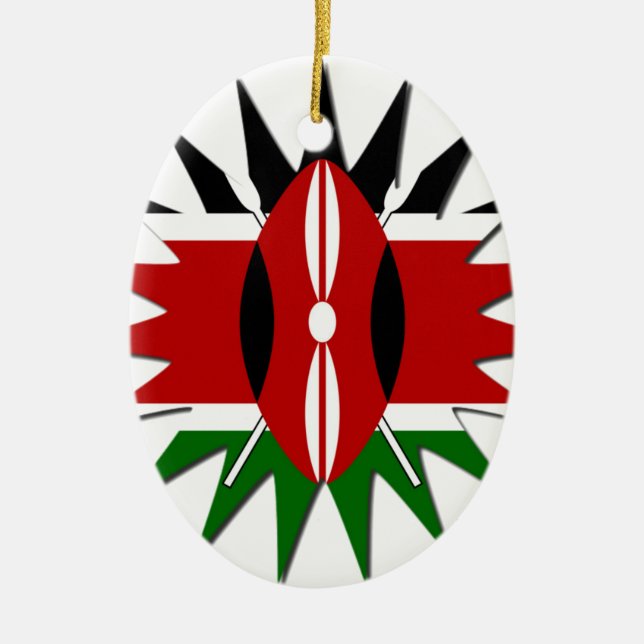 Jambo Kenya Hakuna Matata Ceramic Tree Decoration (Front)