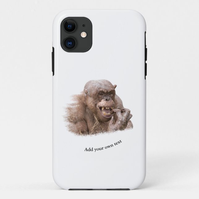 Jambo The Hairless Chimp (change to your own text) Case-Mate iPhone Case (Back)