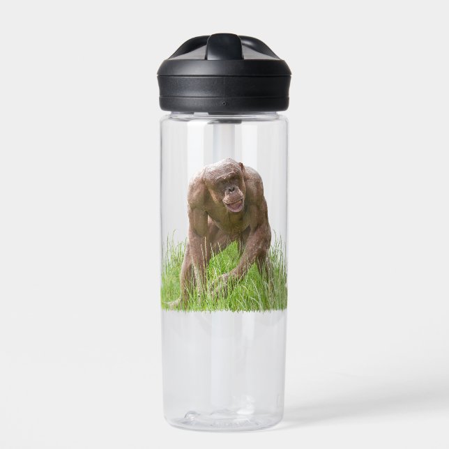 Jambo The Unique Hairless Chimp Water Bottle (Front)