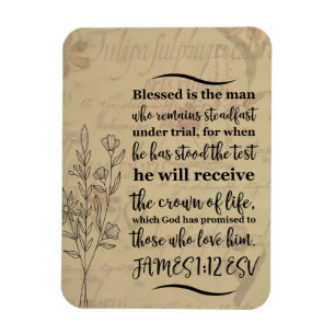 James 1:12 Bible Verse Magnet