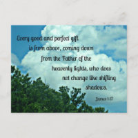 James 1:17 Every good and perfect gift is from....