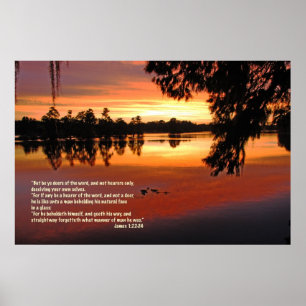 James 1:22-24 Scripture Print