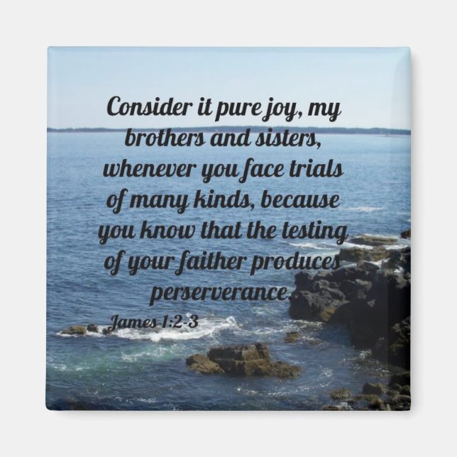 James 1:2-3 magnet (Front)