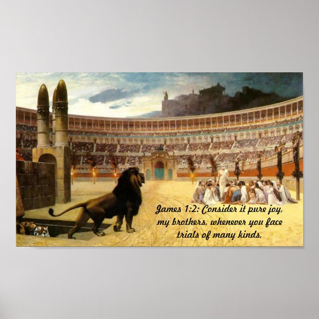 James 1:2 Christian Martyrs in Prayer Poster. Poster (Front)