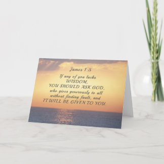 James 1:5 If any of you lacks Wisdom Bible Verse Card