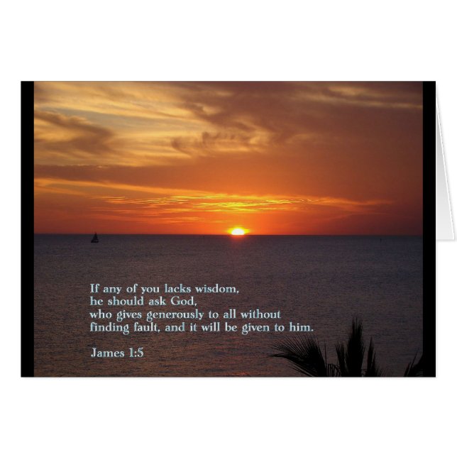 James 1:5  Sunset (Front Horizontal)