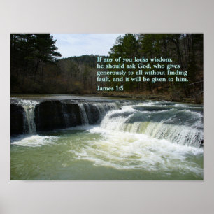 James 1:5 Waterfall Poster