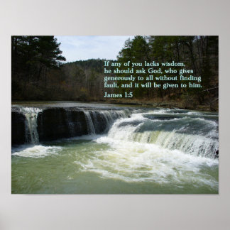 James 1:5 Waterfall Poster