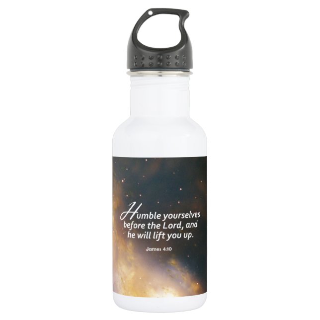 James 4:10 532 ml water bottle (Front)