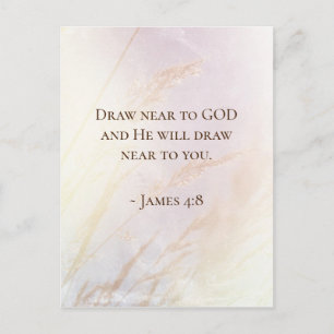 James 4:8 Draw Near to God Bible Verse Postcard