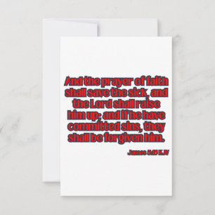 James 5:15 KJV Bible Scripture Greeting Card