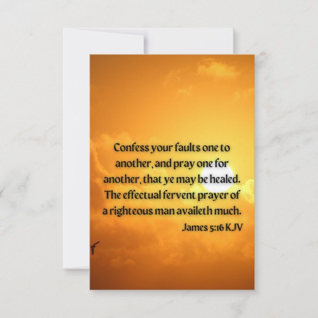 James 5:16 KJV Bible Scripture Pic Greeting Card (Front)