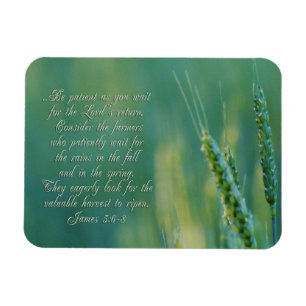 James 5:6-8 Perseverance Inspirational Magnet