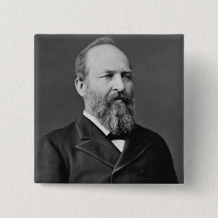 James A. Garfield 15 Cm Square Badge