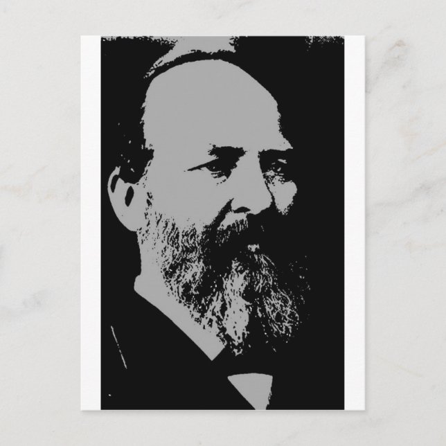 James A. Garfield silhouette Postcard (Front)