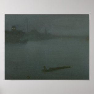 James Abbott McNeill Whistler - Nocturne in Blue Poster