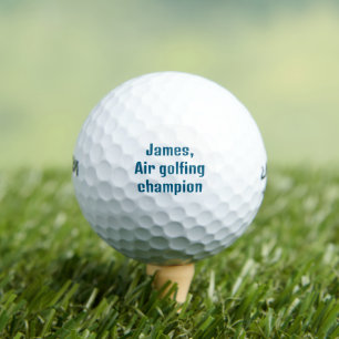 'James, Air Golfing Champion', Funny,Personalised Golf Balls