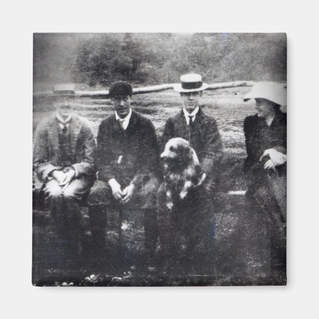 James and Lytton Strachey with Thoby, Adrian Magnet (Front)