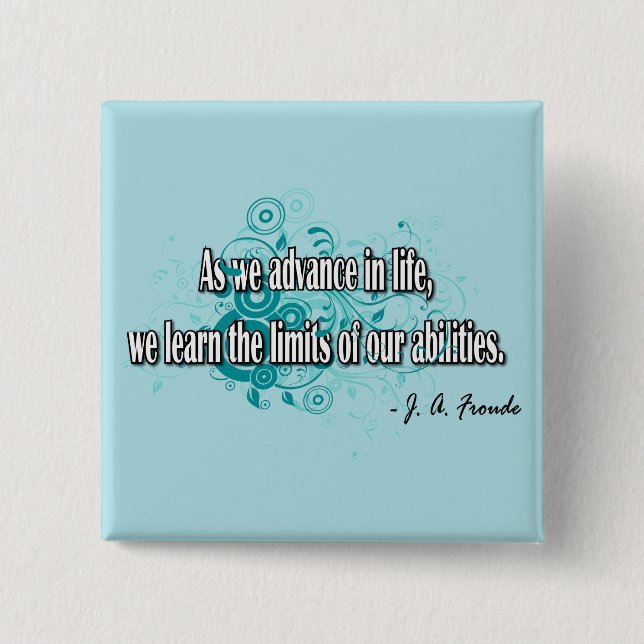 James Anthony Froude 15 Cm Square Badge (Front)