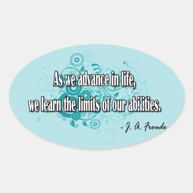 James Anthony Froude Oval Sticker (Front)